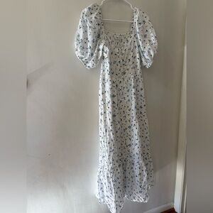 Anthropologie - RAHI - Floral Puff Sleeve Maxi Dress / women’s XS - 100% cotton